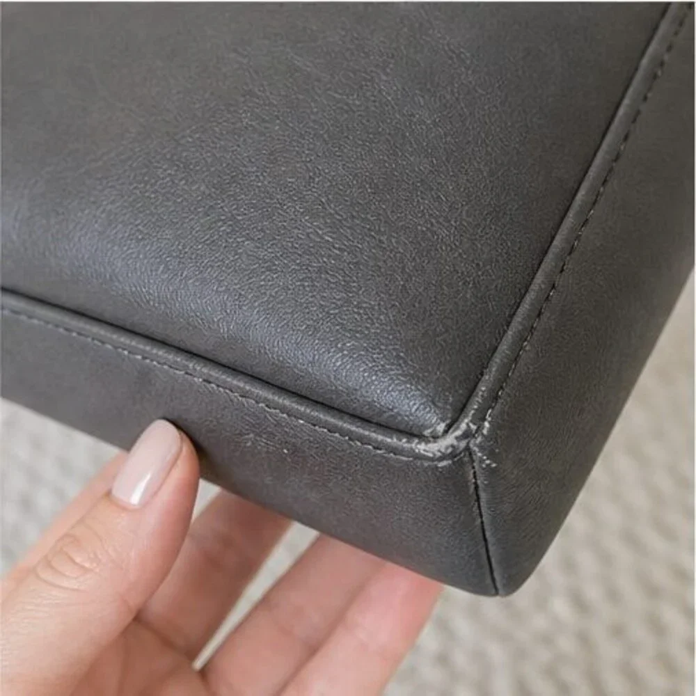 Charcoal Faux Leather Bag